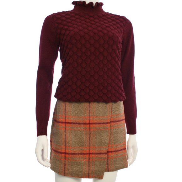 HYFVE Plaid Mini Overlay Skirt, plaid mini skirt - Picture 1 of 2